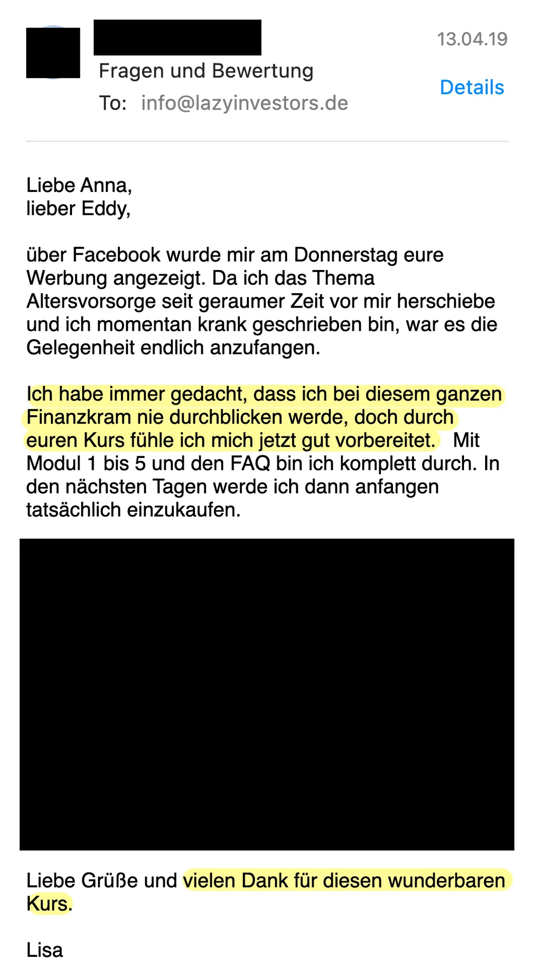 Erfahrungsbericht vom 13.04.2019