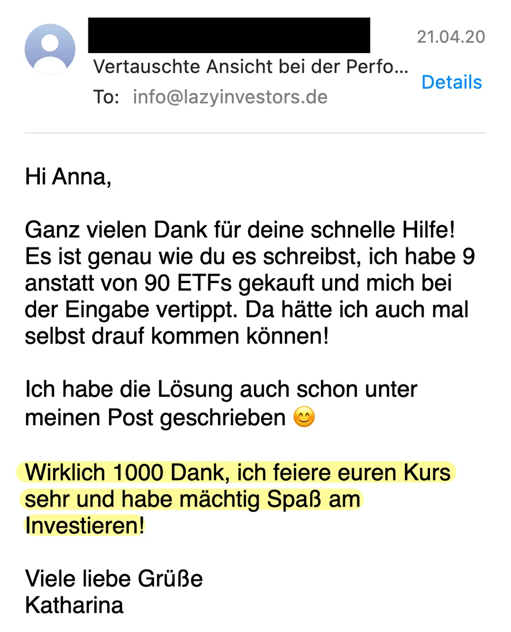 Erfahrungsbericht vom 21.04.2020