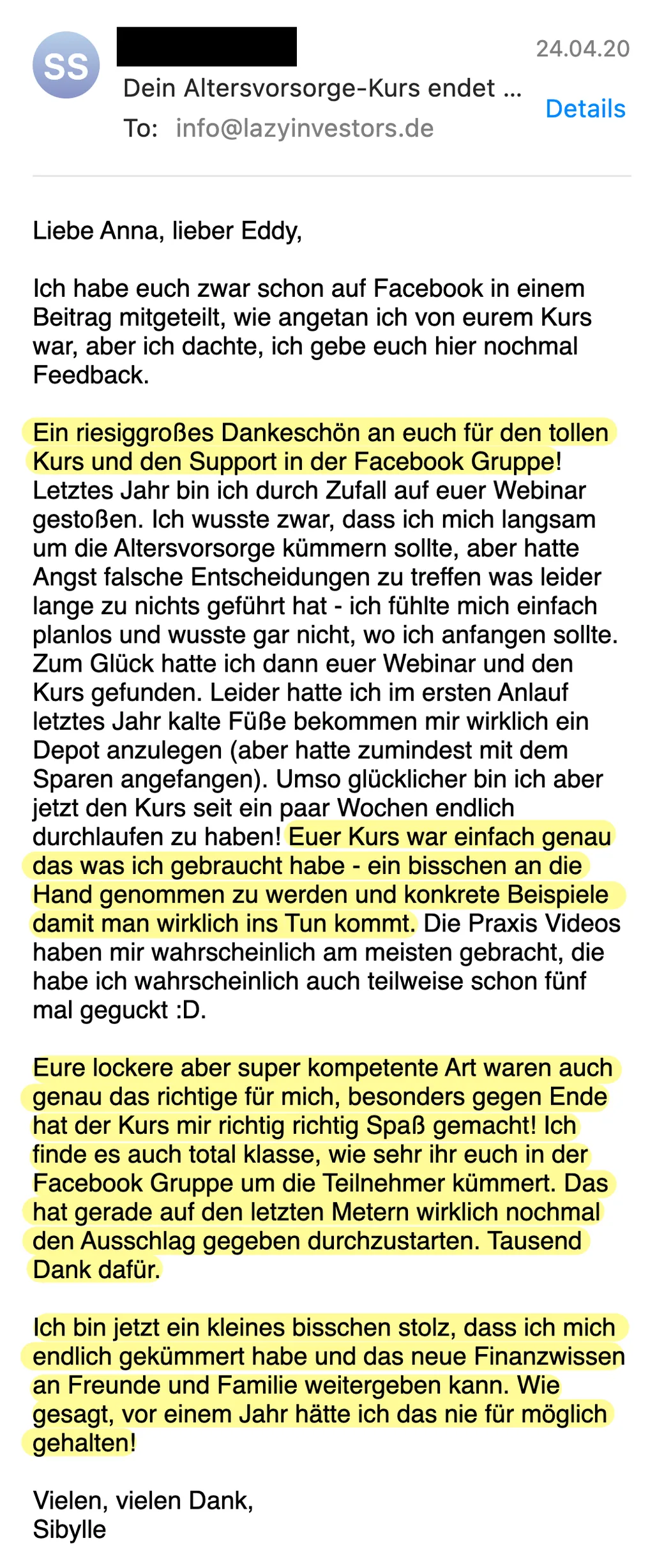 Erfahrungsbericht vom 24.04.2020