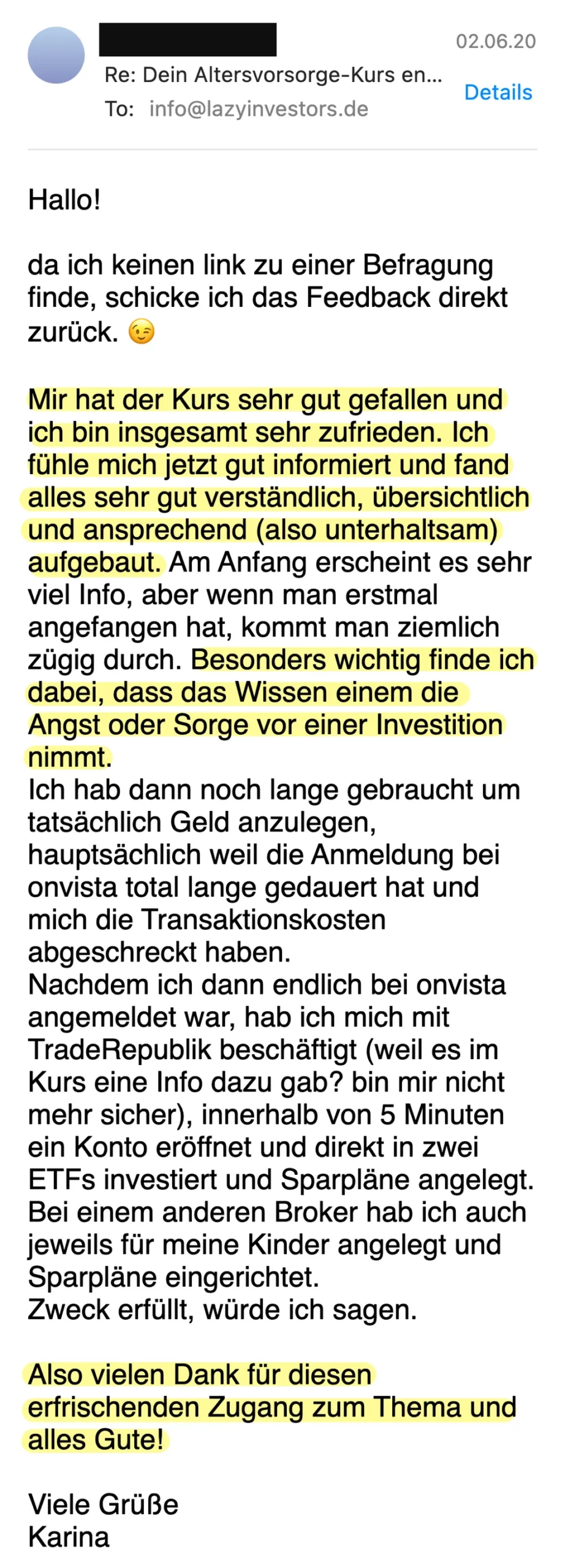 Erfahrungsbericht vom 02.06.2020
