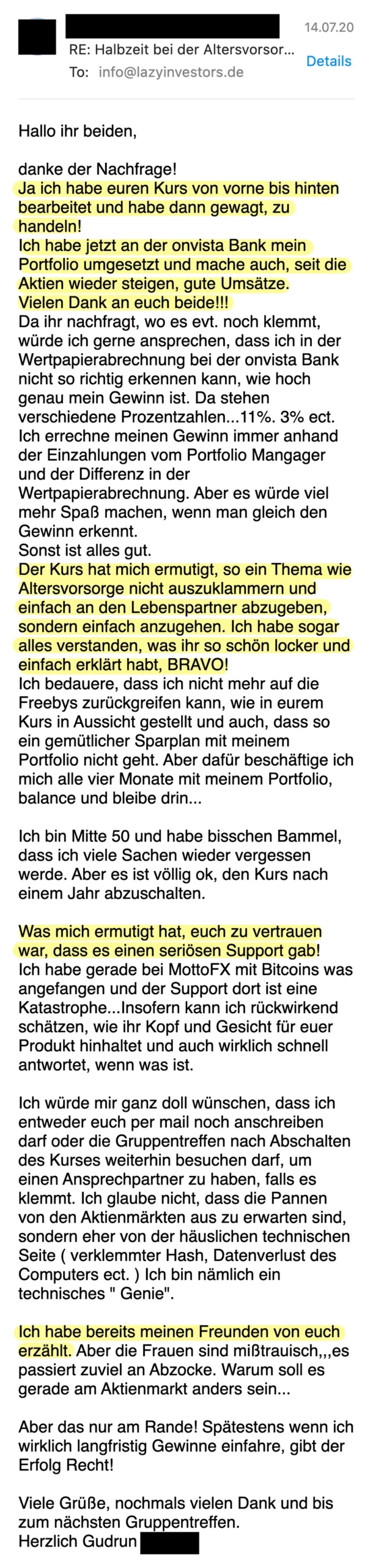 Erfahrungsbericht vom 14.07.2020