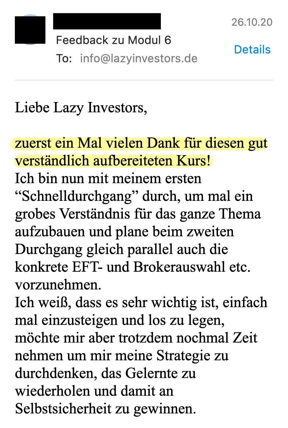 Erfahrungsbericht vom 26.10.2020