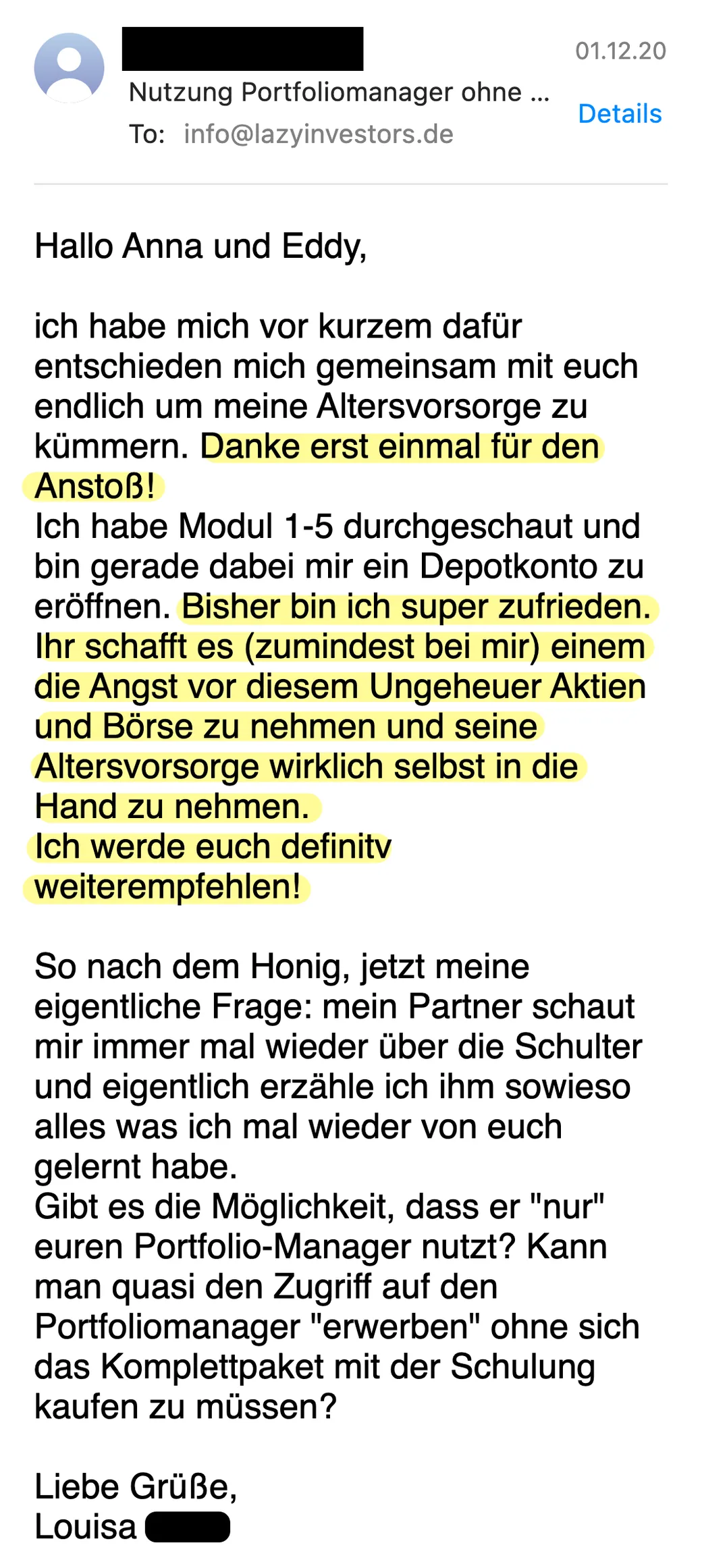 Erfahrungsbericht vom 01.12.2020