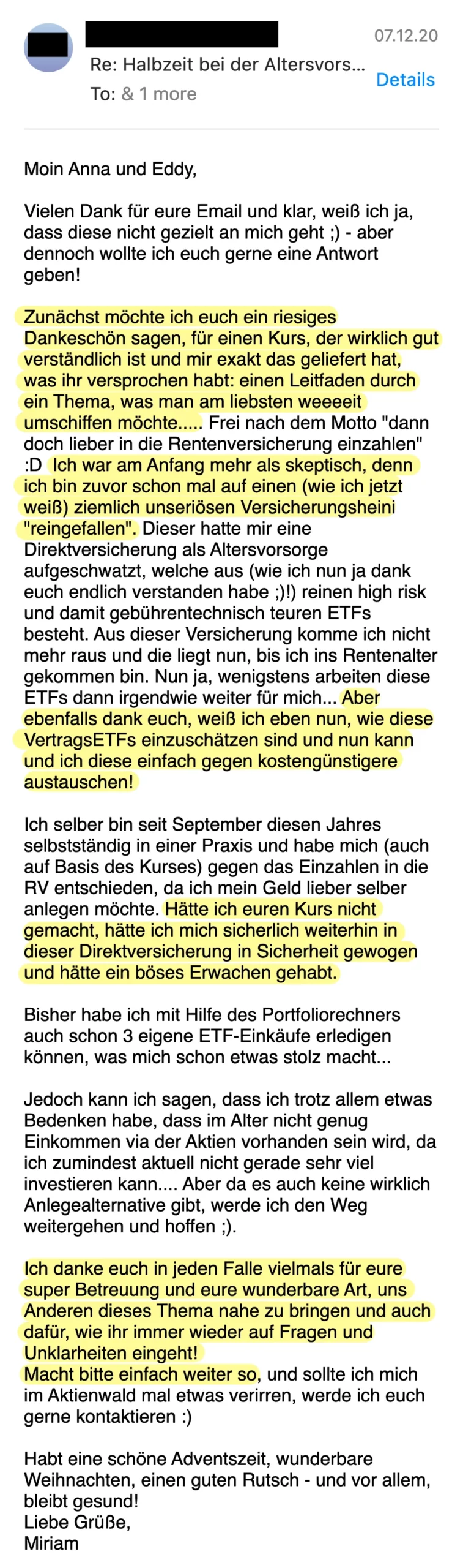Erfahrungsbericht vom 07.12.2020
