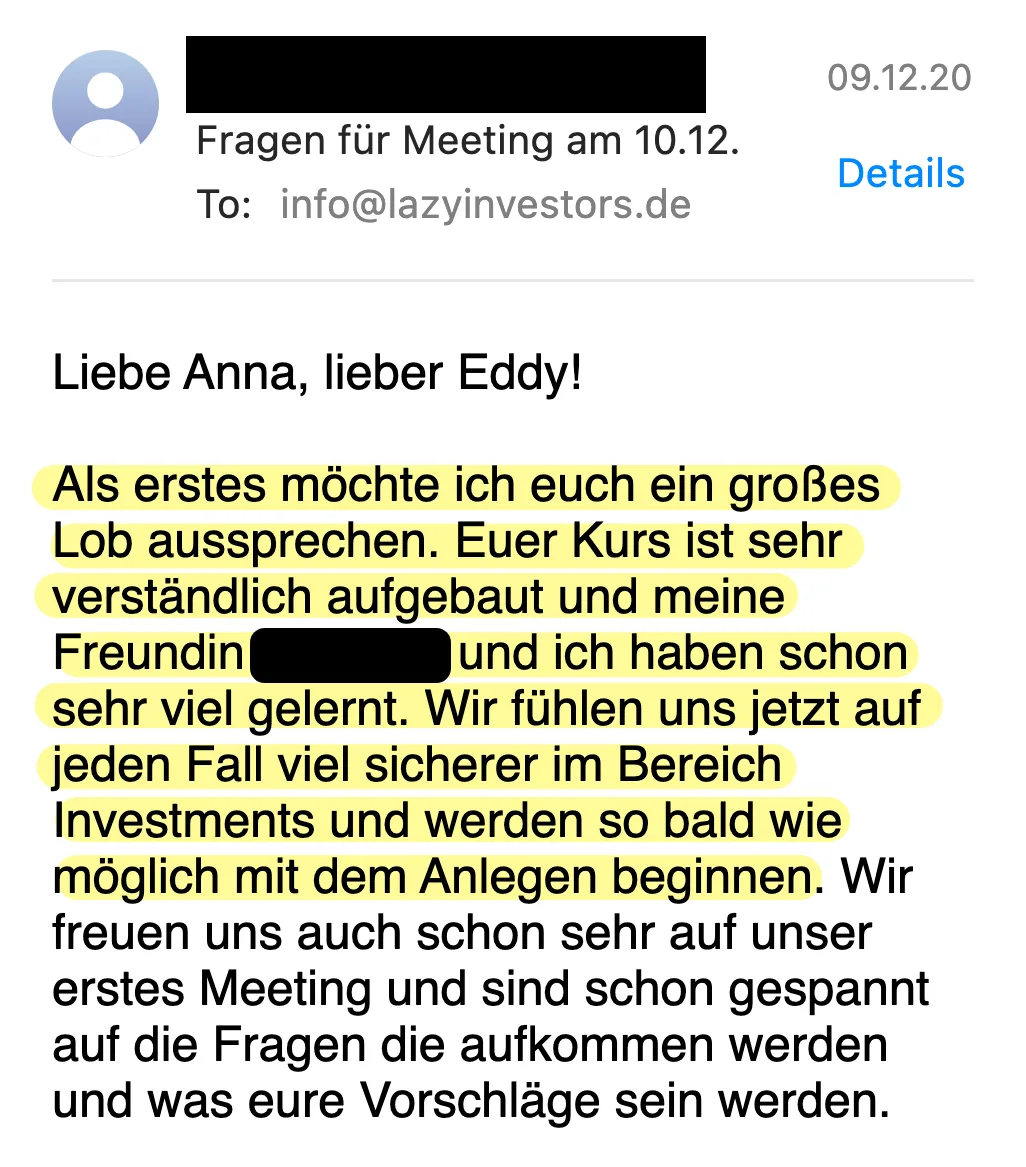 Erfahrungsbericht vom 09.12.2020