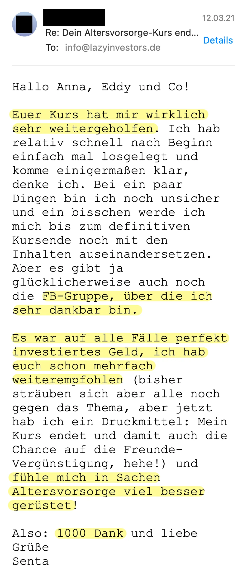 Erfahrungsbericht vom 12.03.2021