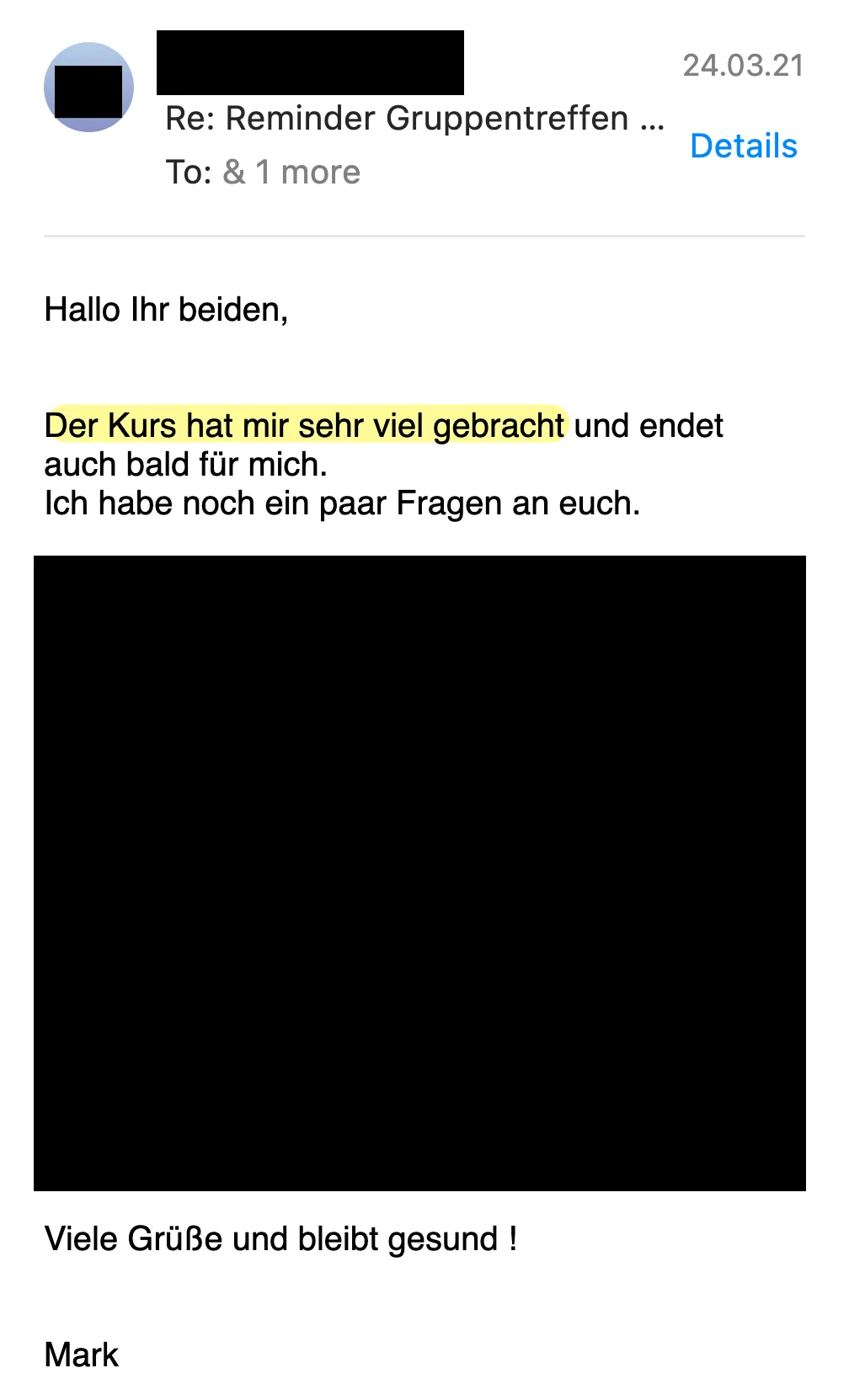 Erfahrungsbericht vom 24.03.2021