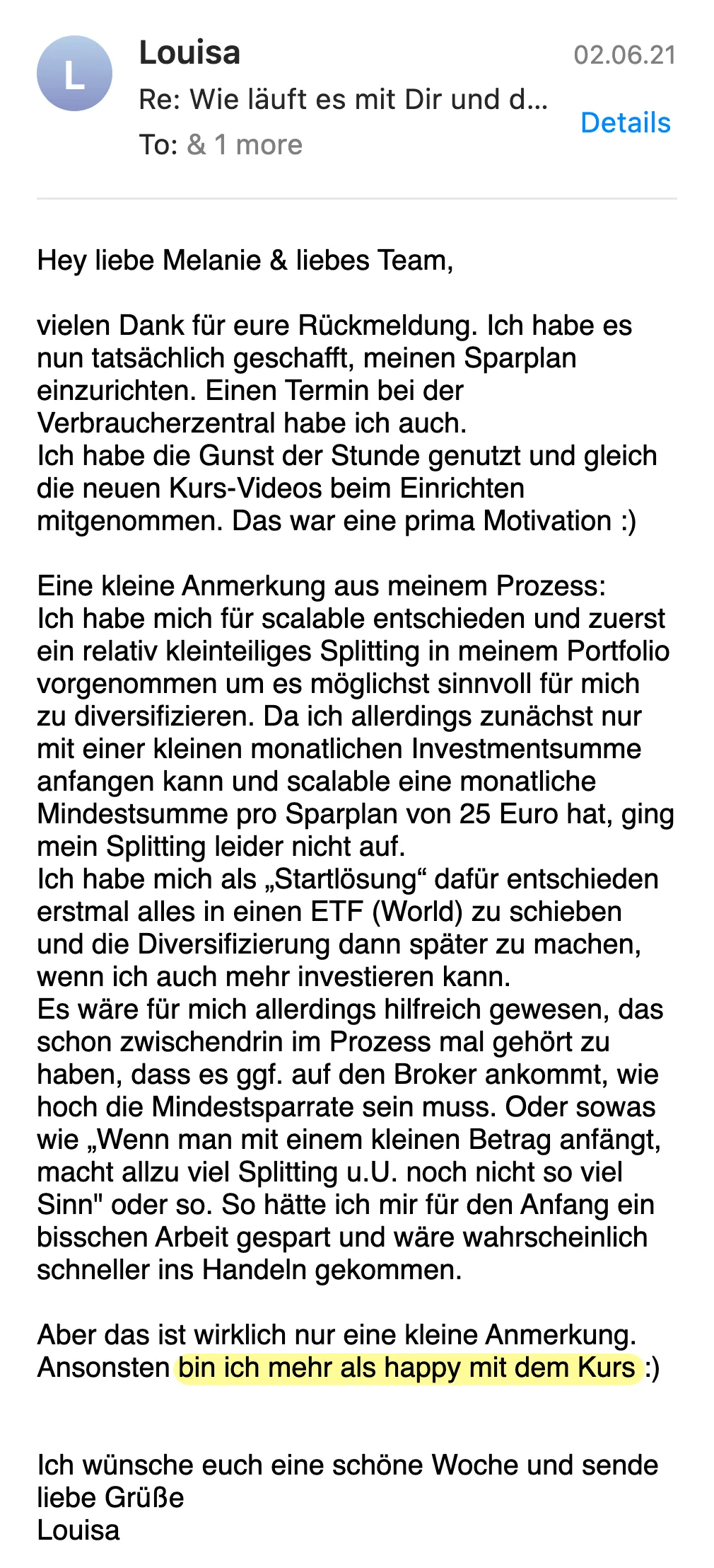 Erfahrungsbericht vom 02.06.2021