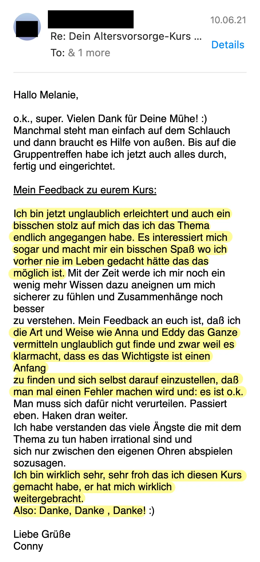 Erfahrungsbericht vom 10.06.2021