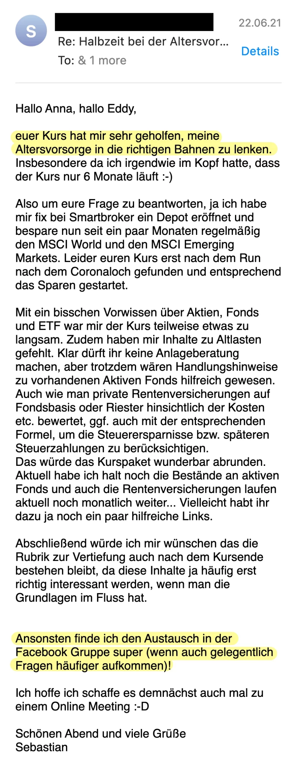 Erfahrungsbericht vom 21.06.2021