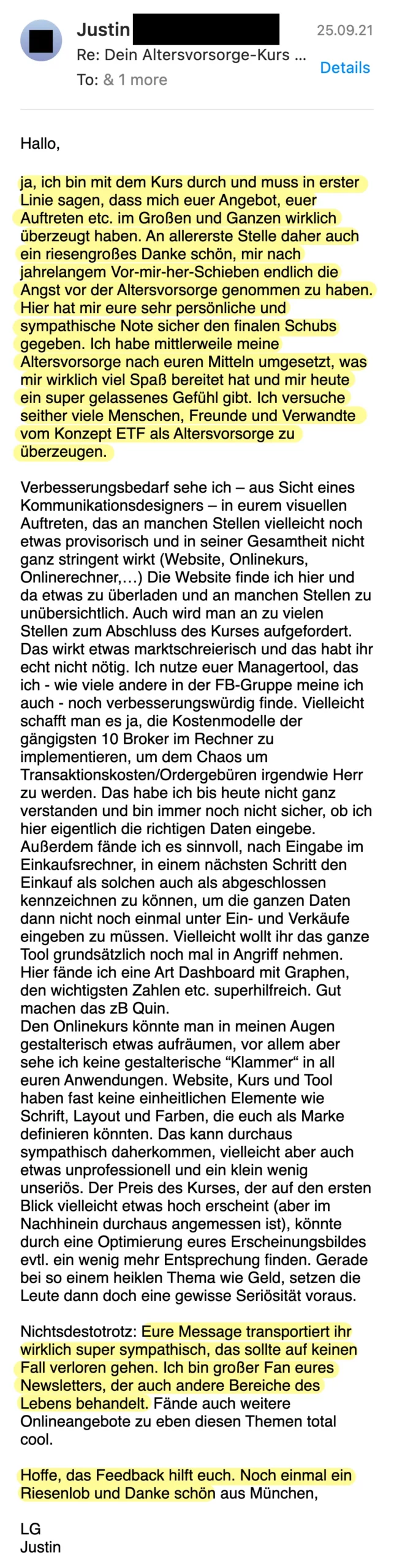 Erfahrungsbericht vom 25.09.2021