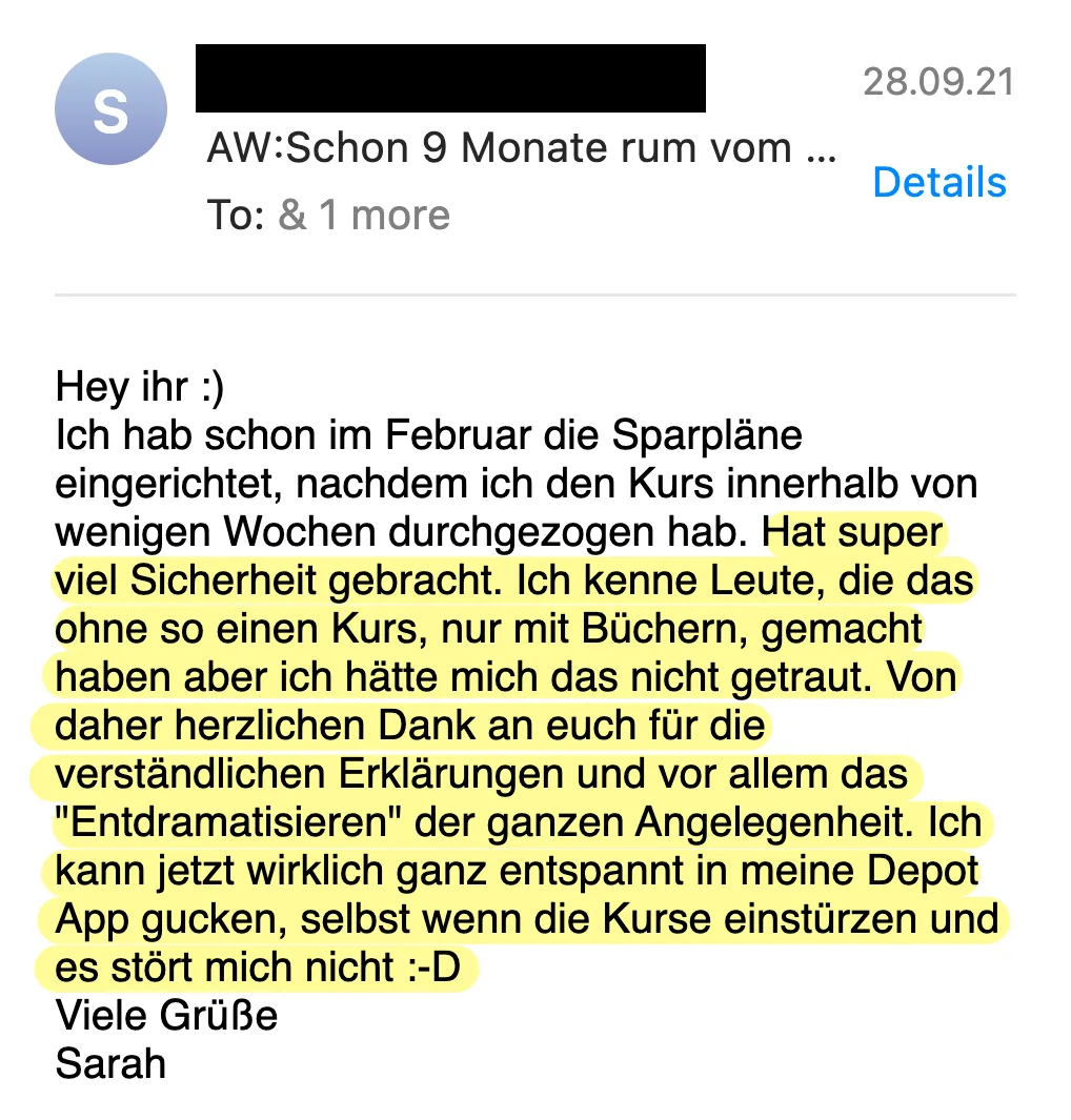 Erfahrungsbericht vom 30.09.2021