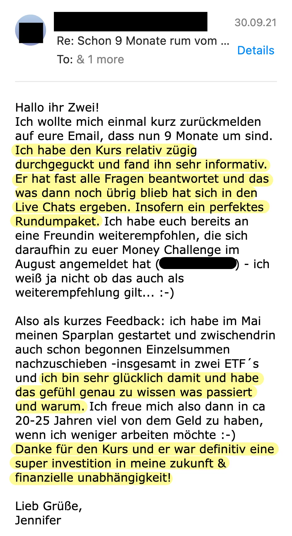 Erfahrungsbericht vom 30.09.2021