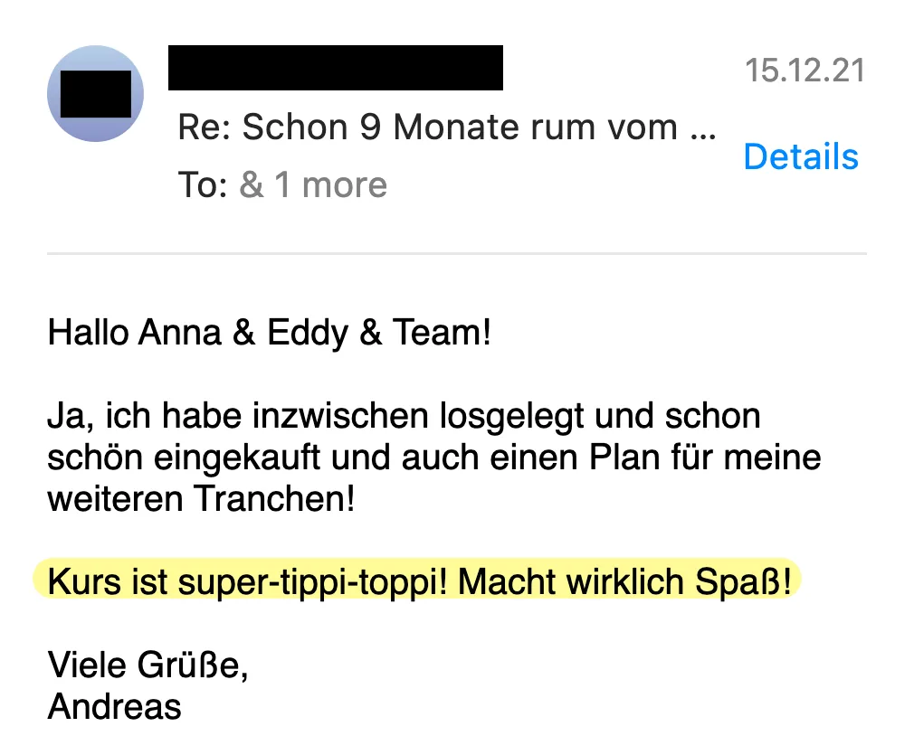 Erfahrungsbericht vom 15.12.2021
