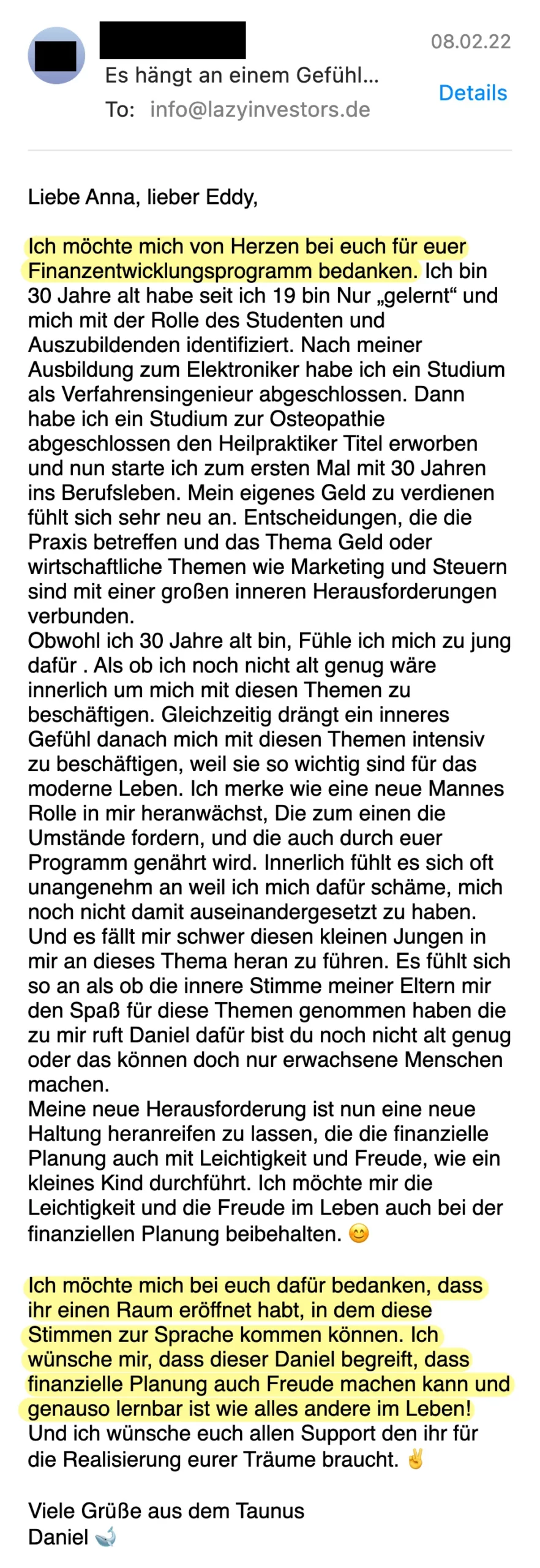 Erfahrungsbericht vom 08.02.2022