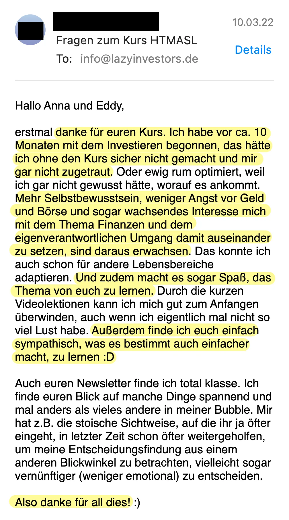 Erfahrungsbericht vom 10.03.2022