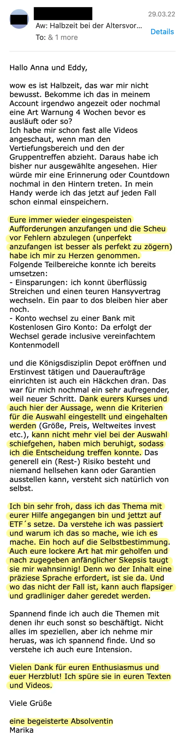 Erfahrungsbericht vom 29.03.2022