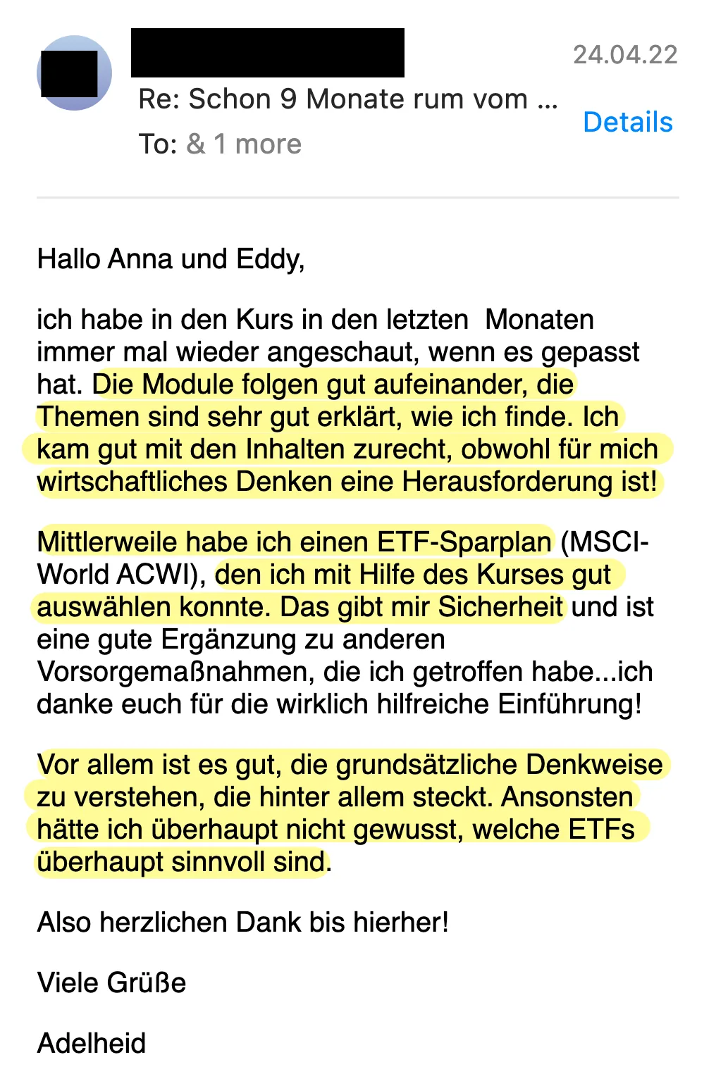 Erfahrungsbericht vom 24.04.2022